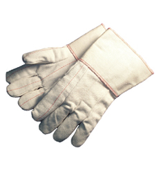 GLOVE COTTON DOUBLE PALM;4.5 IN GAUNTLET CUFF XL - General Purpose